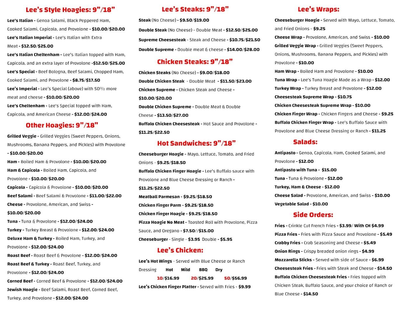 Lee's Hoagie House