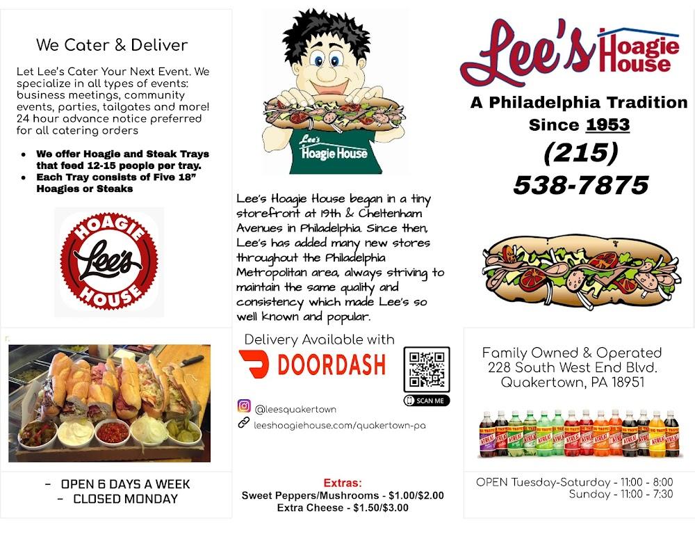 Lee's Hoagie House Menu image 1