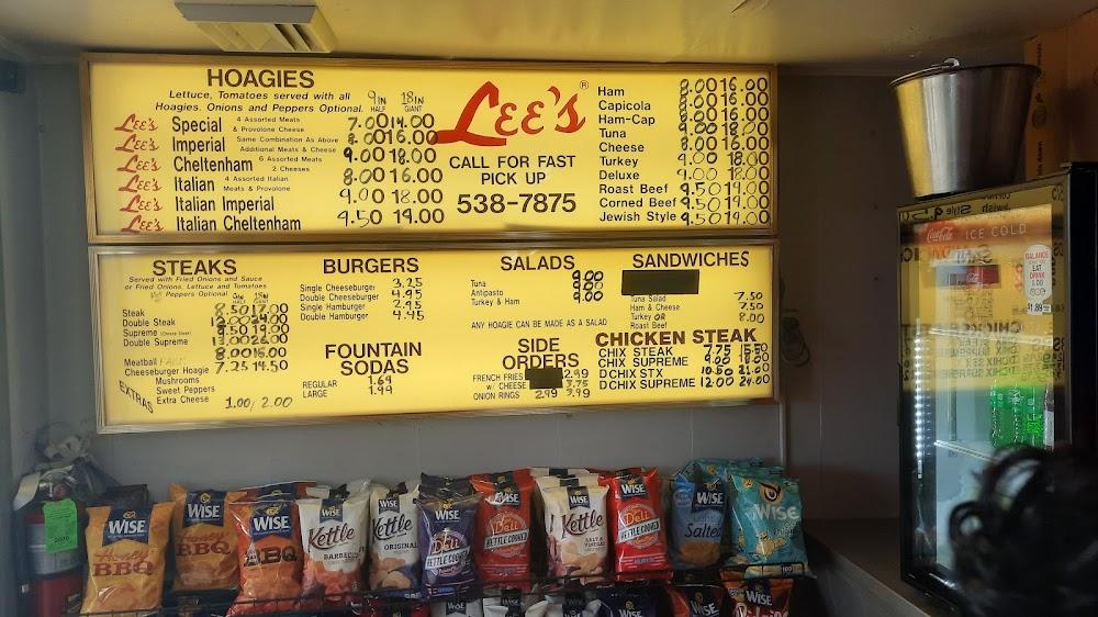 Lee's Hoagie House Menu image 3
